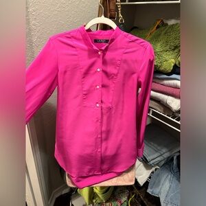 Hot pink button up